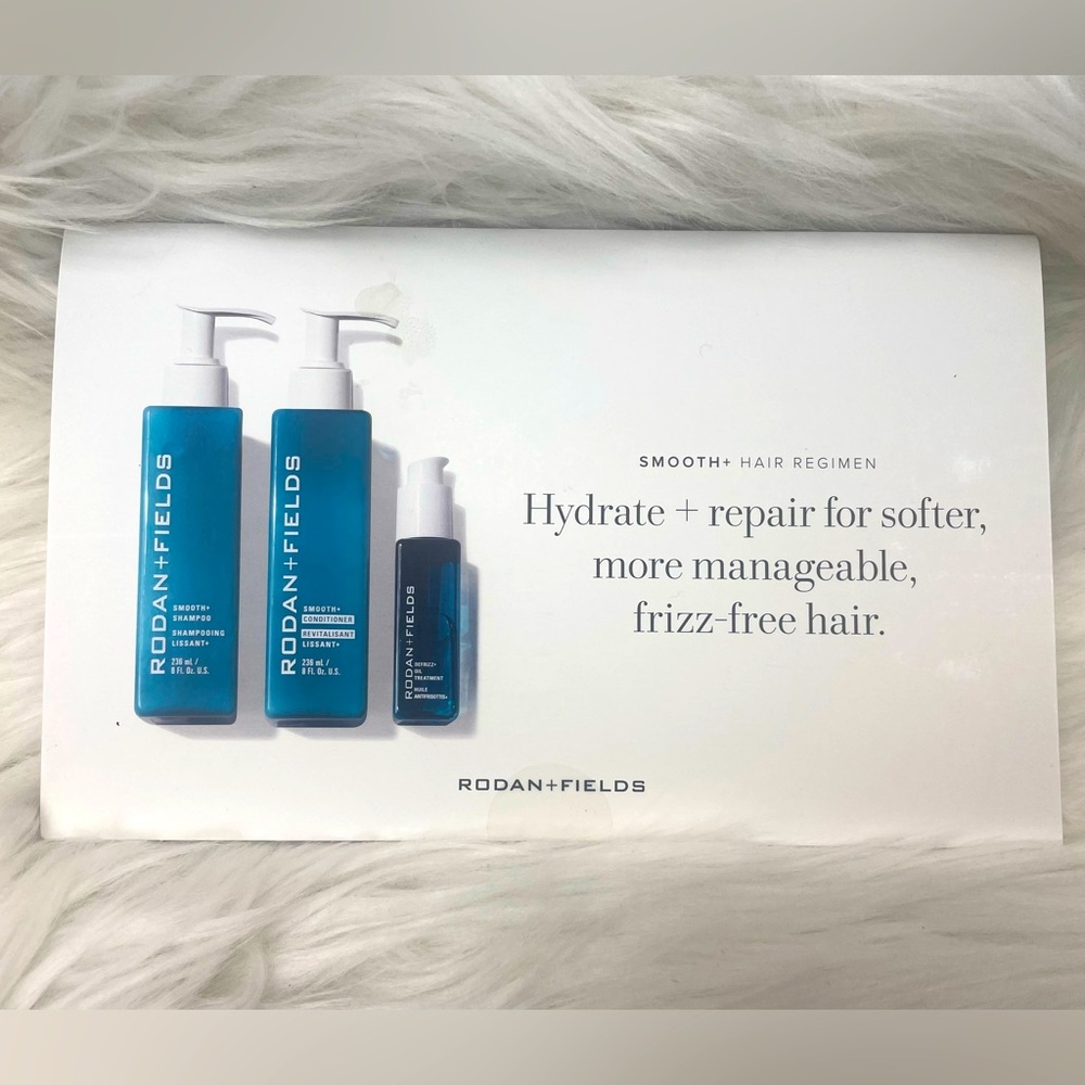 New Rodan + Fields SMOOTH Hair 3pc Regimen SAMPLE Shampoo Conditioner Treatment
